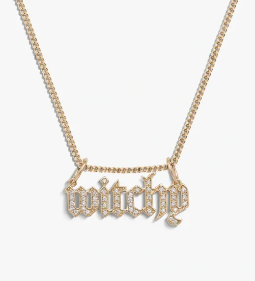 Witchy Nameplate Cuban Necklace